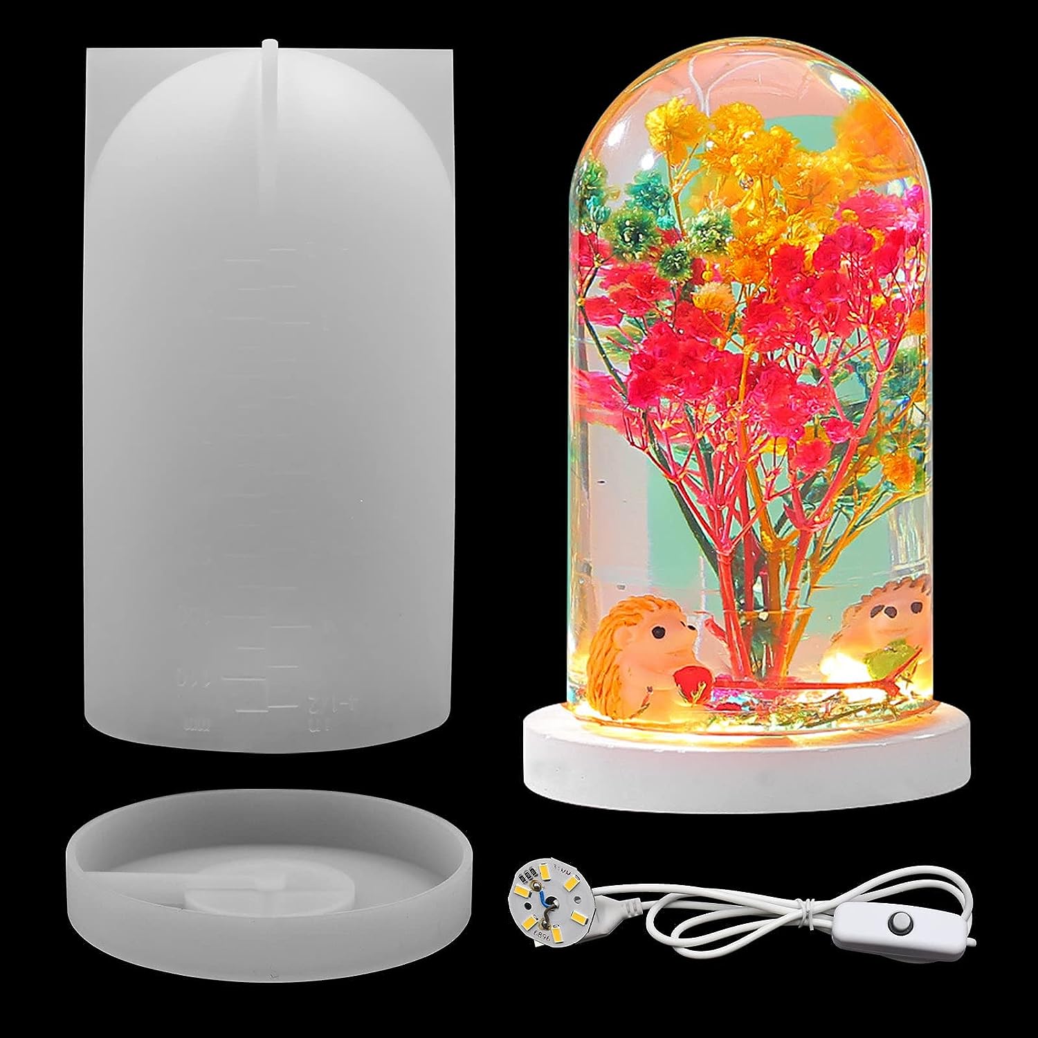 Resin Art Lamp - DIY 크리스탈 에폭시 수지 금형 Led