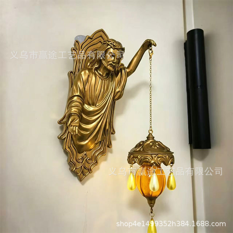 19cm 레진 인어 벽등 무드등 침실등 빈티지 유럽풍  - Resin Art Lamp 리뷰 및 가격