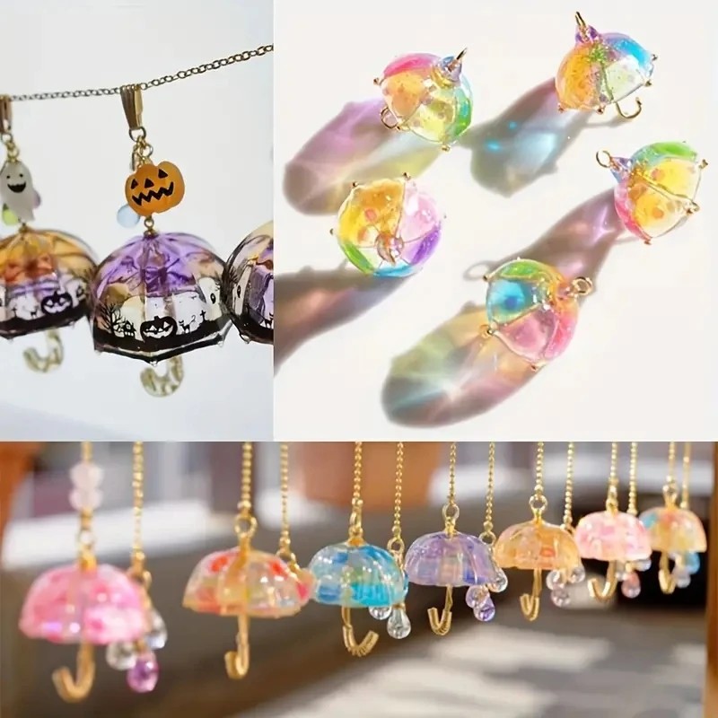 4개 DIY 크리스탈 레진 귀여운 우산 펜던트 실리콘  - Resin Art Guide 리뷰 및 가격