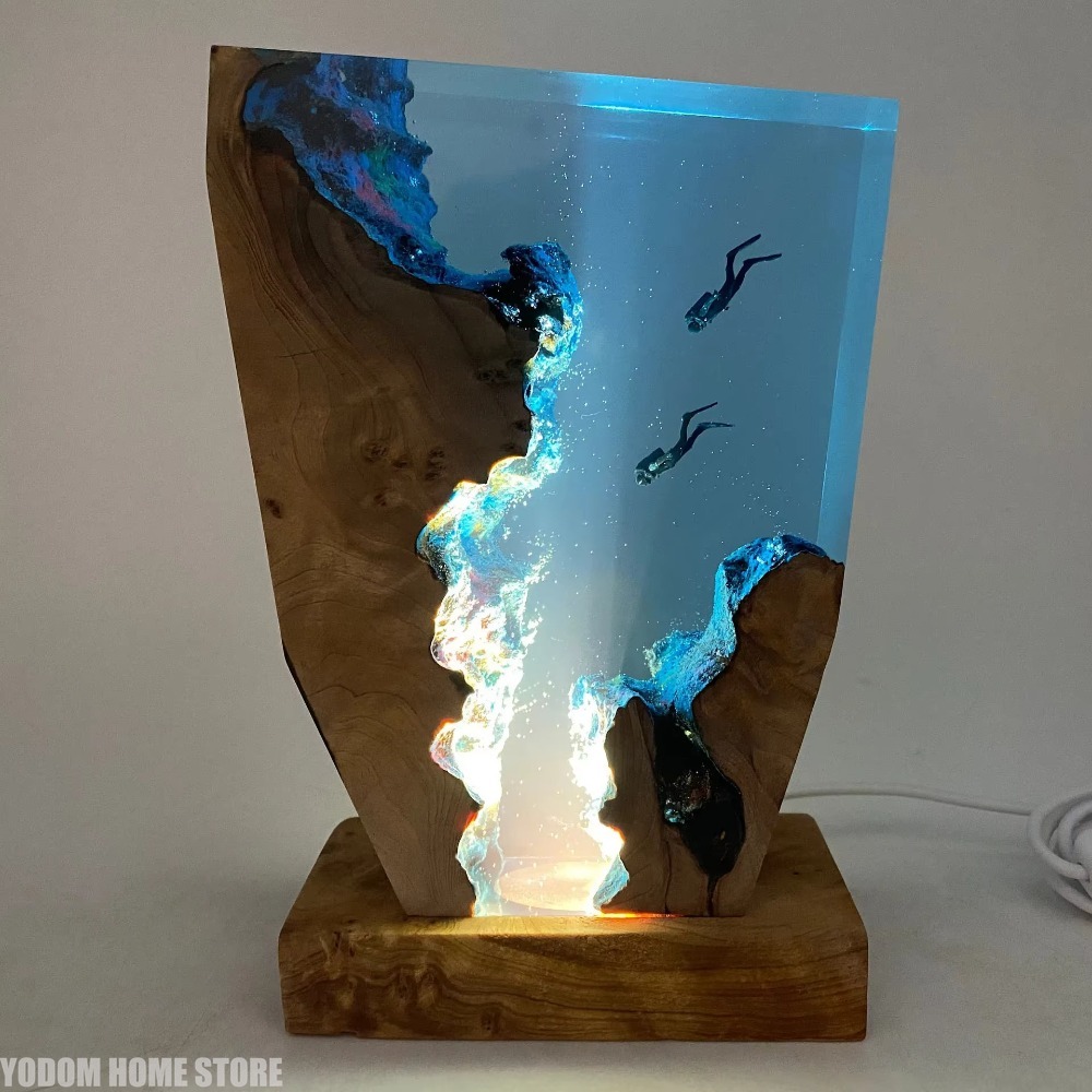 새로운 해저 세계 생물 레진 테이블 램프 창의적인 예술 - Resin Art Lamp 리뷰 및 가격