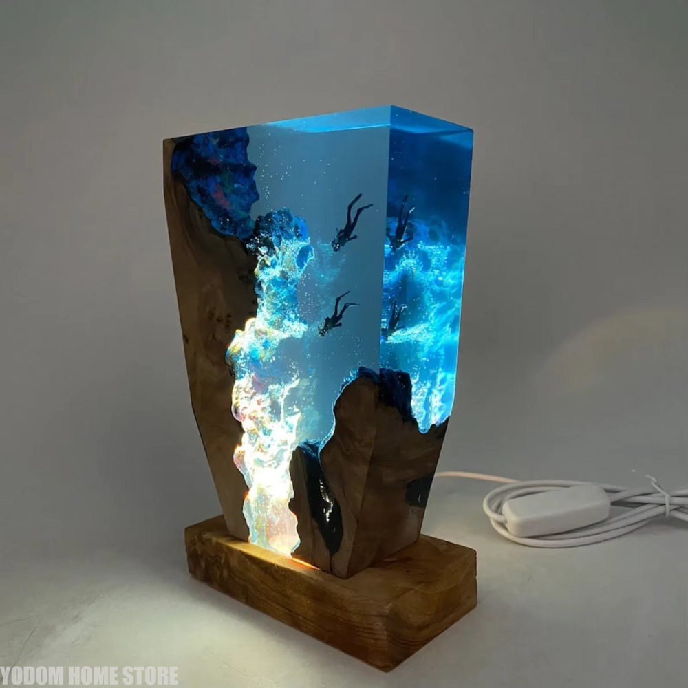 새로운 해저 세계 생물 레진 테이블 램프 창의적인 예술 - Resin Art Lamp 리뷰 및 가격