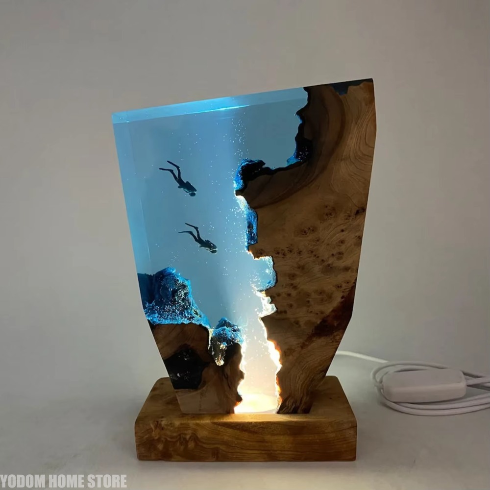새로운 해저 세계 생물 레진 테이블 램프 창의적인 예술 - Resin Art Lamp 리뷰 및 가격