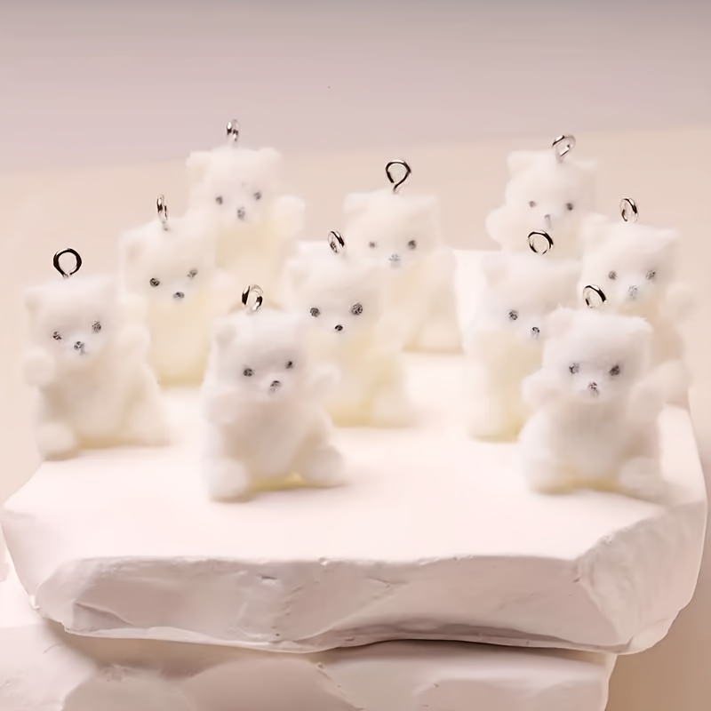 6Pcs 북극곰 수지 참 크리스마스 얼음 눈 테마 펜던 - Resin Art Materials 리뷰 및 가격