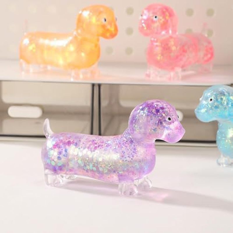반짝이 닥스훈트 소프트 스트레치 스퀴즈 가젯 반짝이는  - Resin Art Materials 리뷰 및 가격