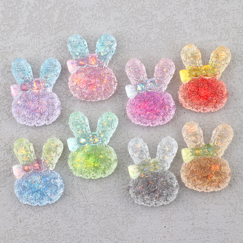 5PCS 18*25mm 빛나는 그라데이션 토끼 수지 카 - Resin Art Materials 리뷰 및 가격