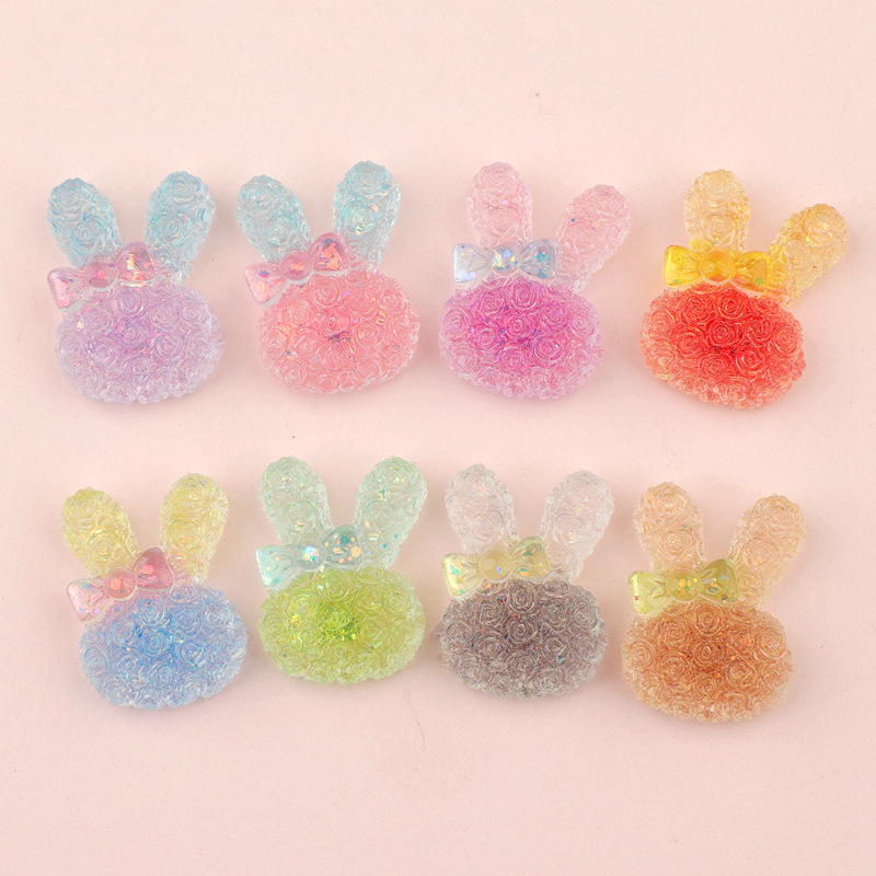 5PCS 18*25mm 빛나는 그라데이션 토끼 수지 카 - Resin Art Materials 리뷰 및 가격