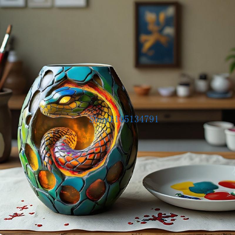 98km 크리 에이 티브 뱀 패턴 실리콘 화분 금형 화 - Resin Art Unique Ideas 리뷰 및 가격